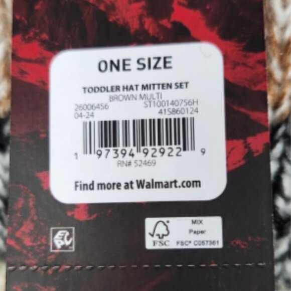 Swiss Tech Performance Guard Toddler Beanie & Mittens Set Light Brown 2T-5T - Picture 5 of 5